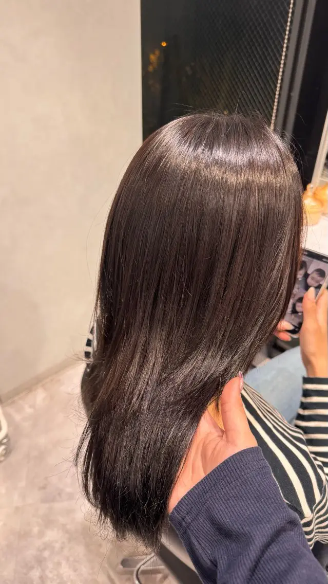 ミディアム ヘアカラー トリートメント ヘッドスパ モデル募集中/西梅田 naruka🍏のヘアスタイル