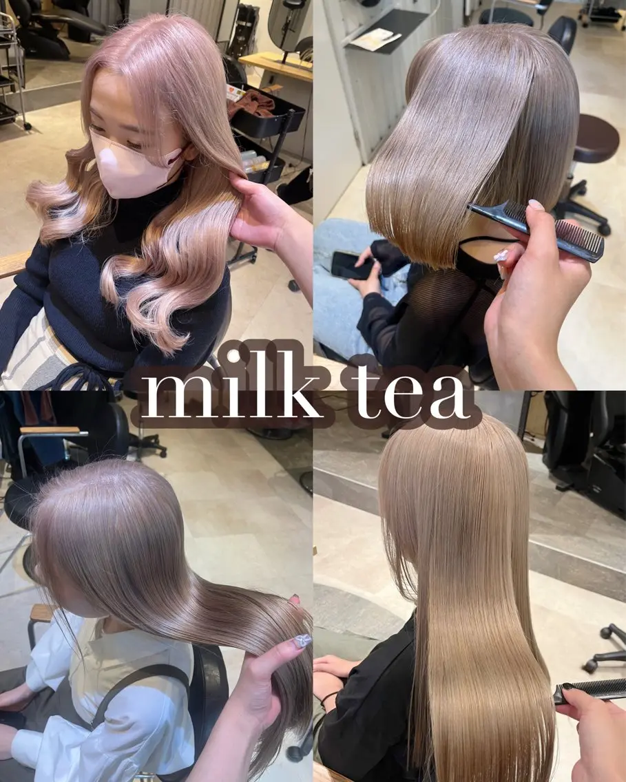 ミディアム カラー ヘアカラー 髪質改善ケア🤍小川 友香のヘアスタイル