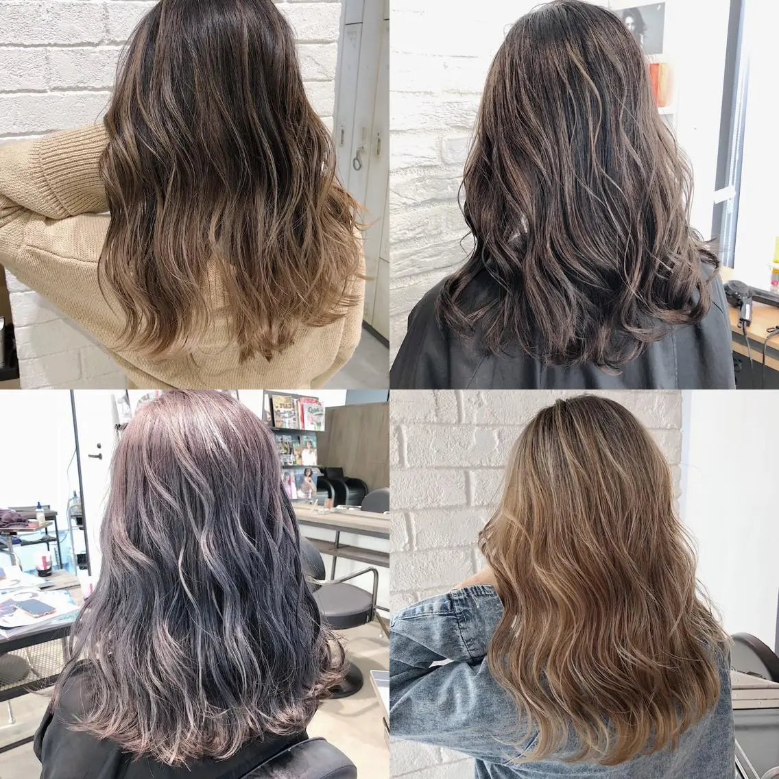 セミロング カラー 外国人風カラー ノンダメージ髪質改善 カラー💎/KURAのヘアスタイル
