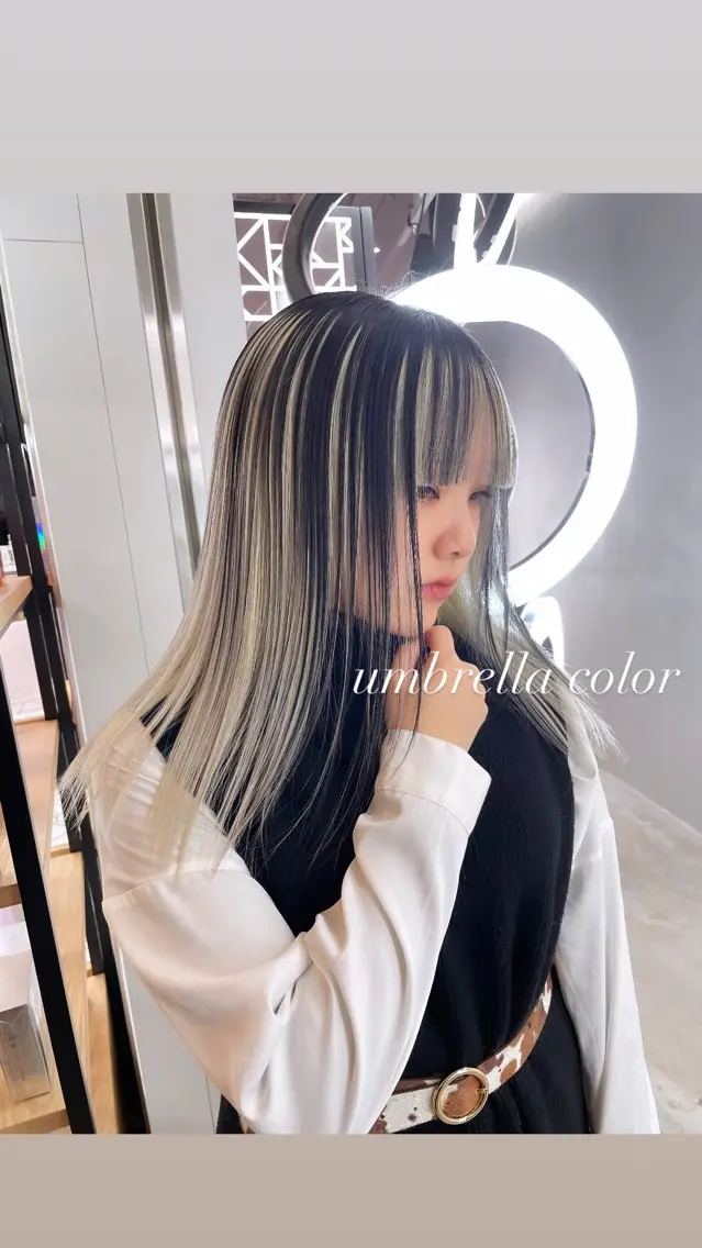 ロング カラー カット ヘアカラー トリートメント ヘアセット 💜ハイトーン💛 マジカルかいちゃんのヘアスタイル