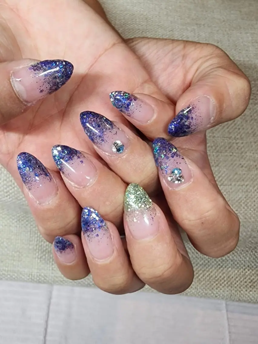 ラメグラ・ワンカラー【オフなし】✨💅の写真