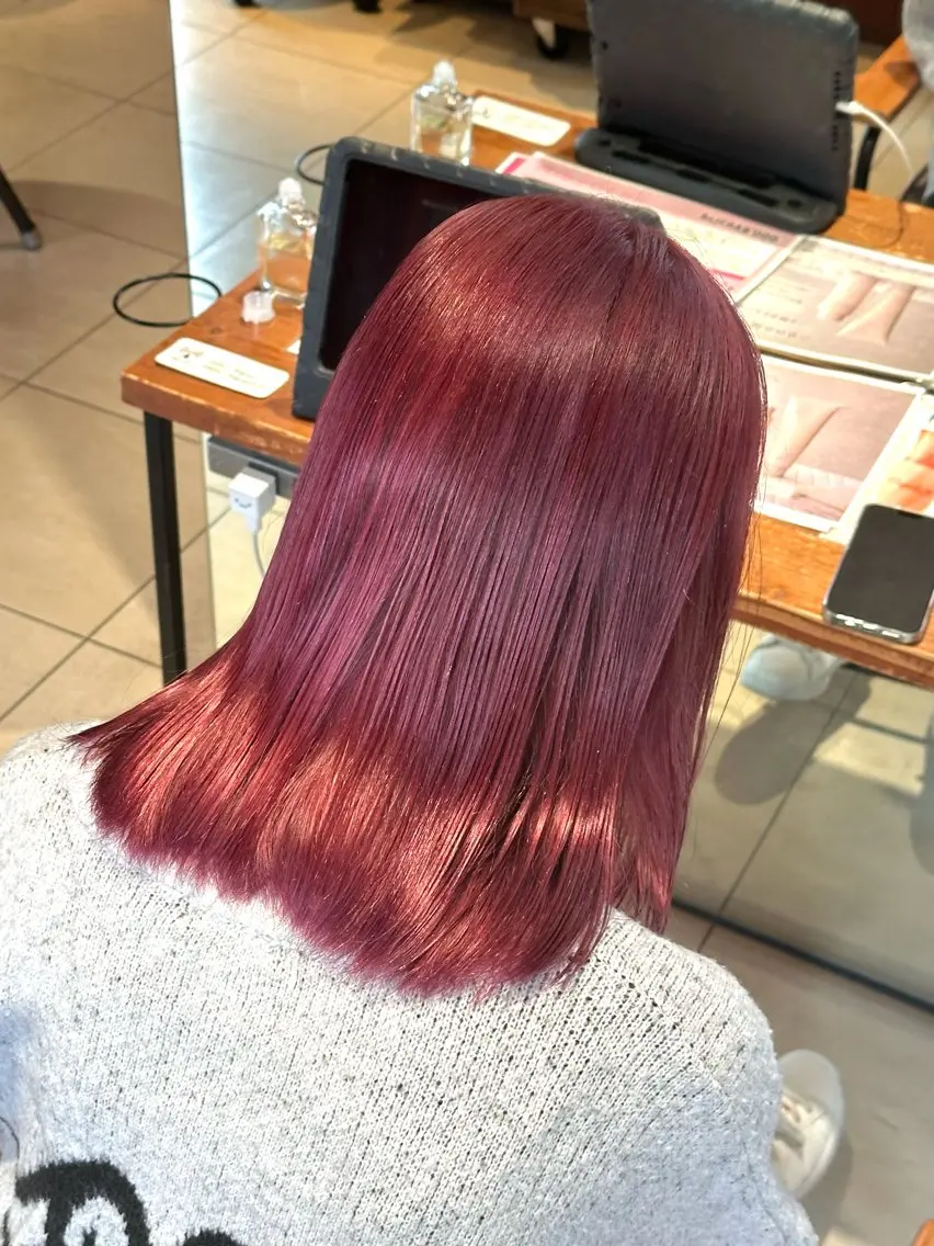 ミディアム ヘアカラー 為頭 りたのヘアスタイル