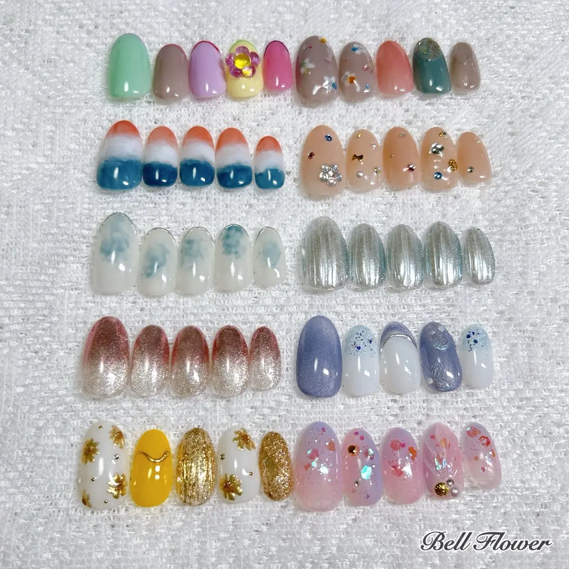 ネイル ハンドネイル Bell Flowerのネイルデザイン