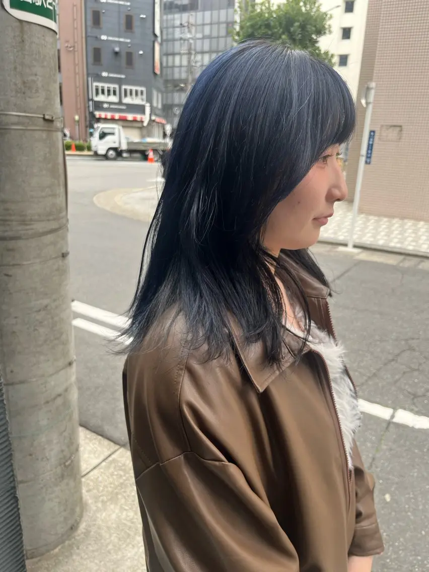 カラー ヘアカラー レイヤーカット🍏 オリーブ/ののかのヘアスタイル