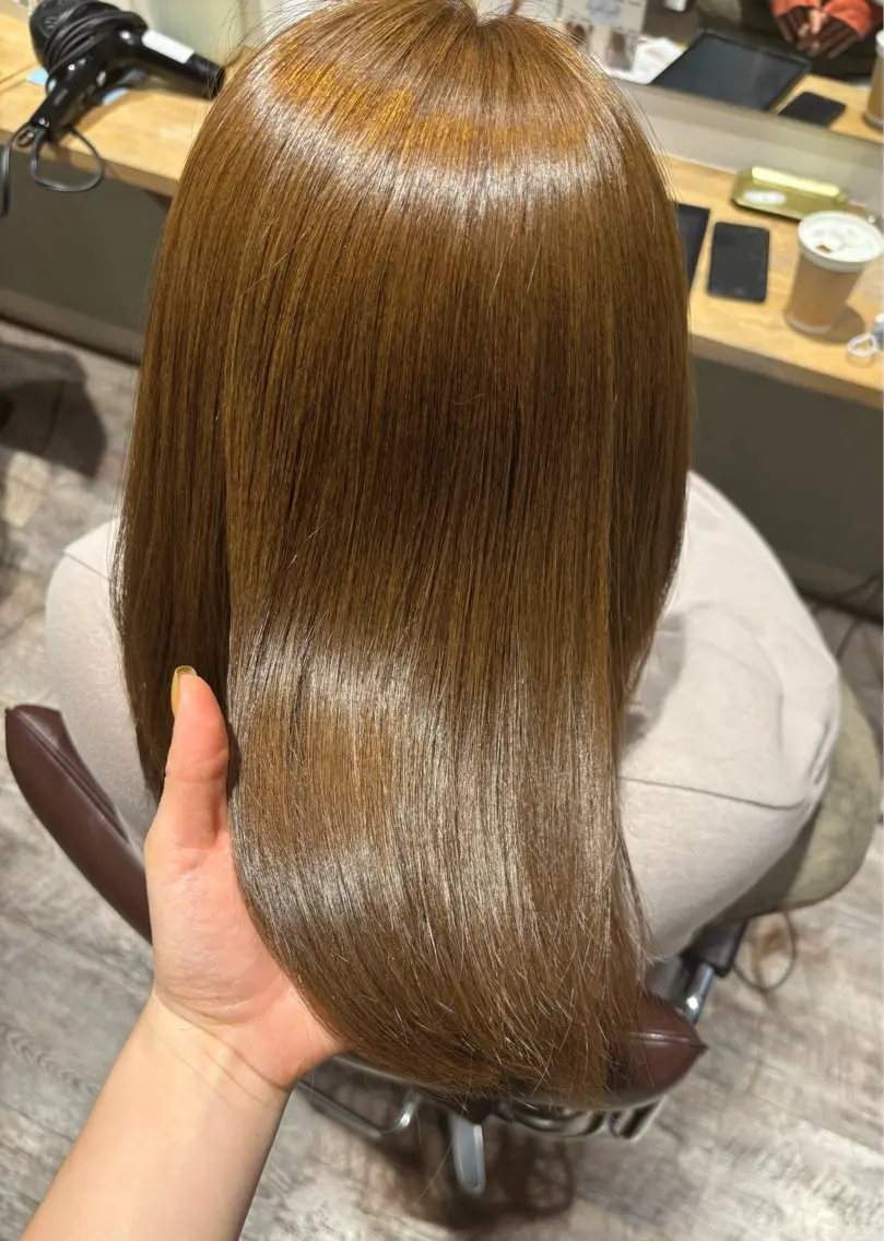 ミディアム カット ヘアカラー トリートメント あらい まさえのヘアスタイル