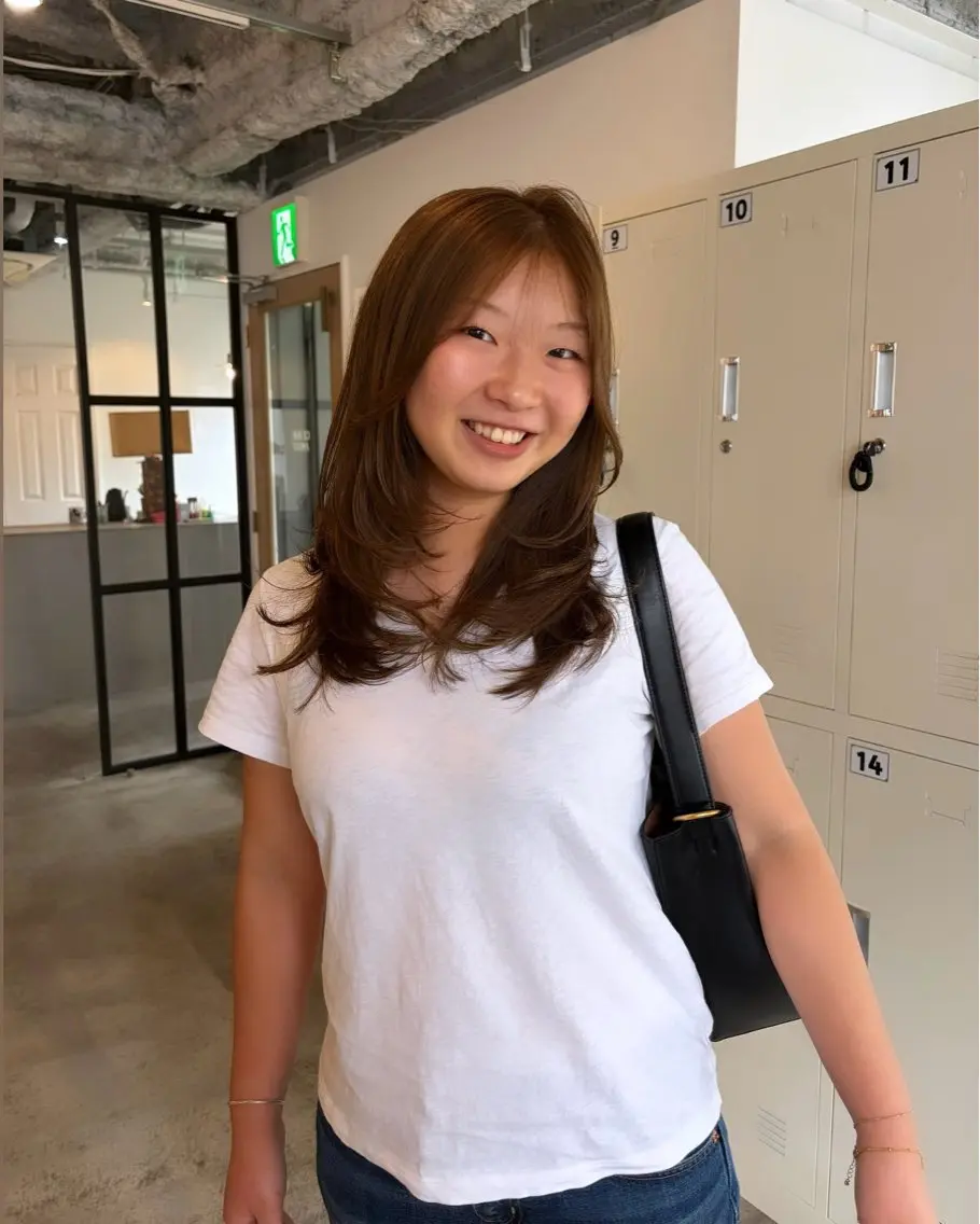 ミディアム ハイライト カット 🧣misaki 🧣のヘアスタイル