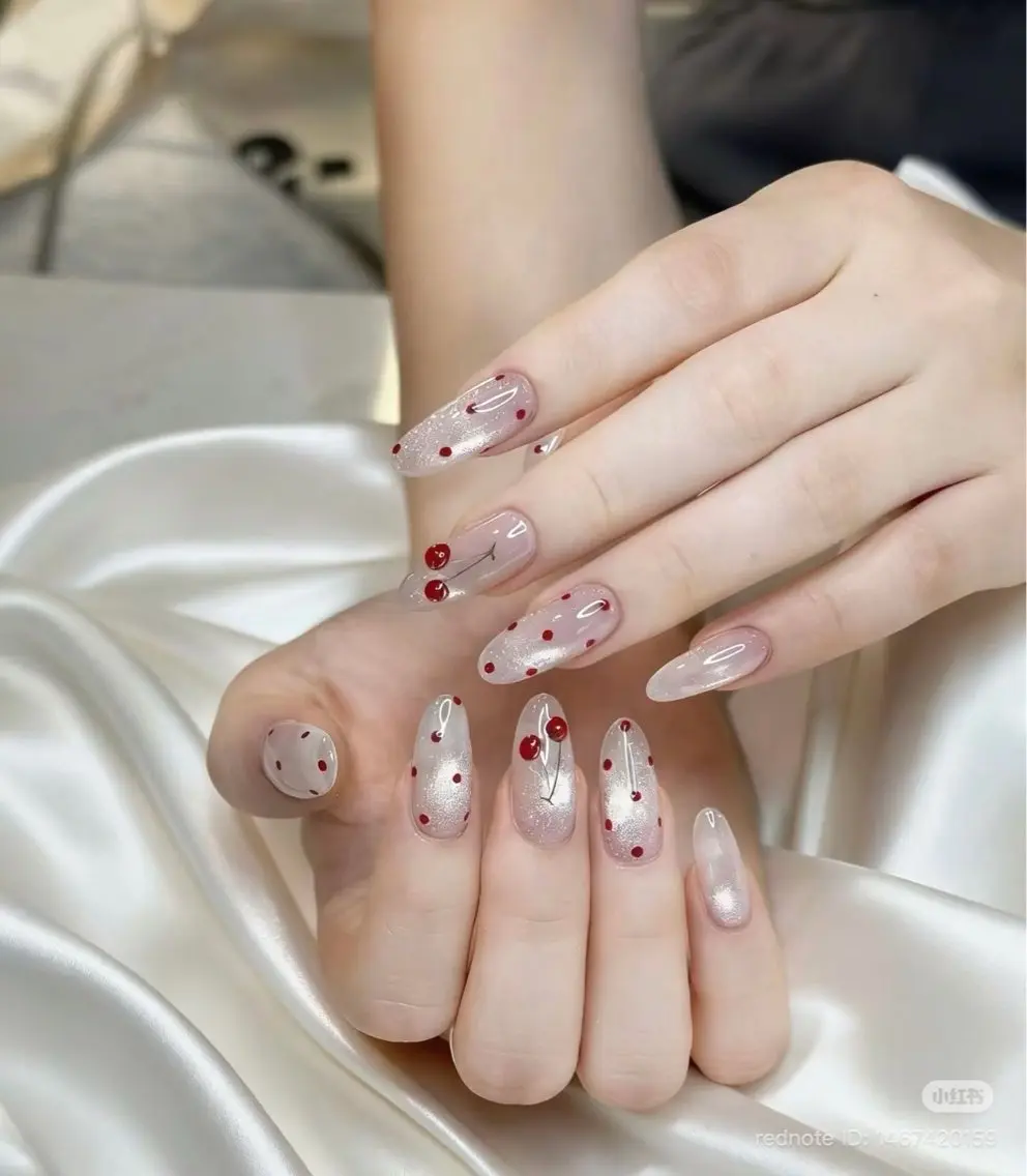 ネイル フレンチネイル キラキラネイル 韓国ネイル シンプルネイル ワンホンネイル ハンドネイル MEI Nailのネイルデザイン
