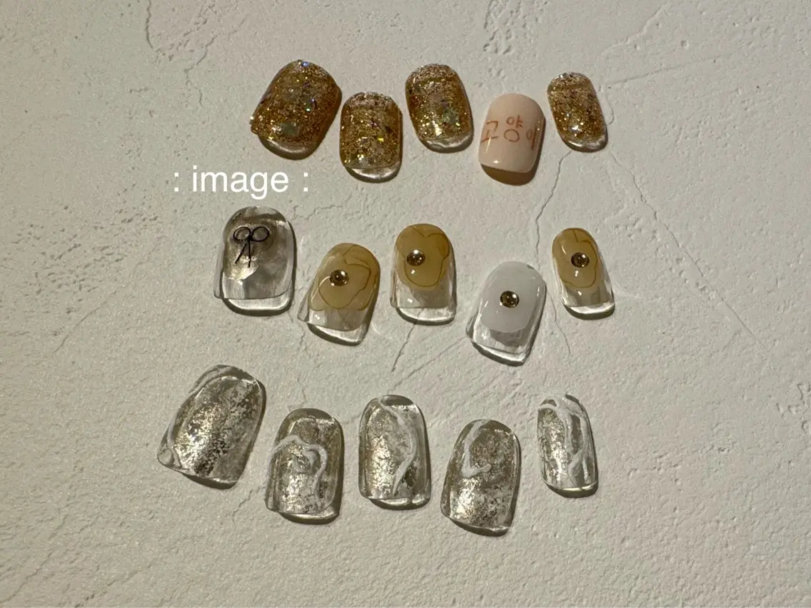 ネイル キラキラネイル 韓国ネイル ニュアンスネイル MARU NAIL Hinaのネイルデザイン