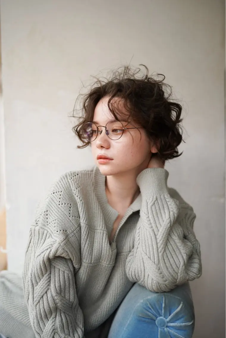 ショート パーマ 煙山 恭介のヘアスタイル