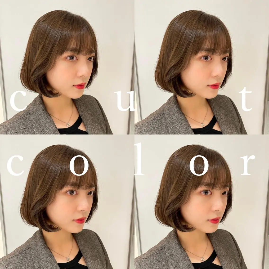 ミディアム カラー パーマ カット パーマ 韓国っぽ水光肌カラー マンツーマン🫧なおのヘアスタイル