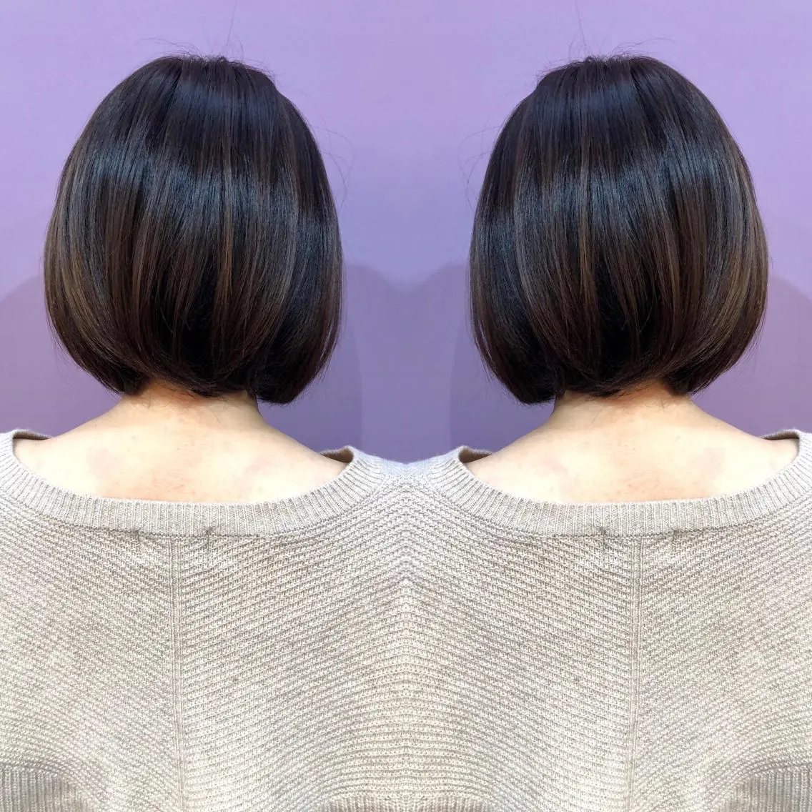 ショート カラー パーマ ブリーチ ブリーチなしカラー バイオレットカラー トリートメント 細川 亮のヘアスタイル