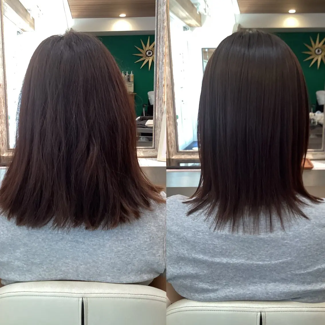 ミディアム 髪質改善 似合わせカット カット 縮毛矯正 hair bonitaのヘアスタイル