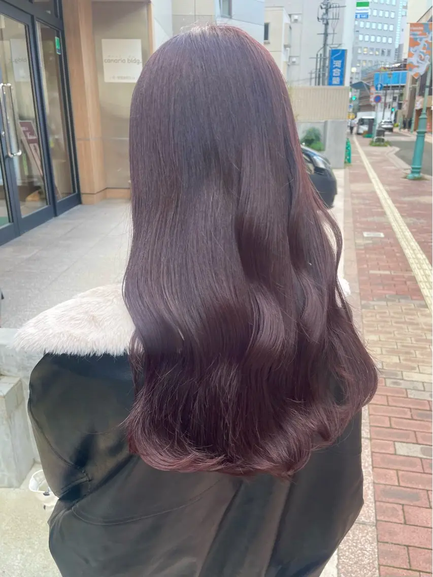 ロング カラー ラベンダーカラー ピンクカラー ピンクラベンダー カット ヘアカラー トリートメント 佐藤 魁人のヘアスタイル