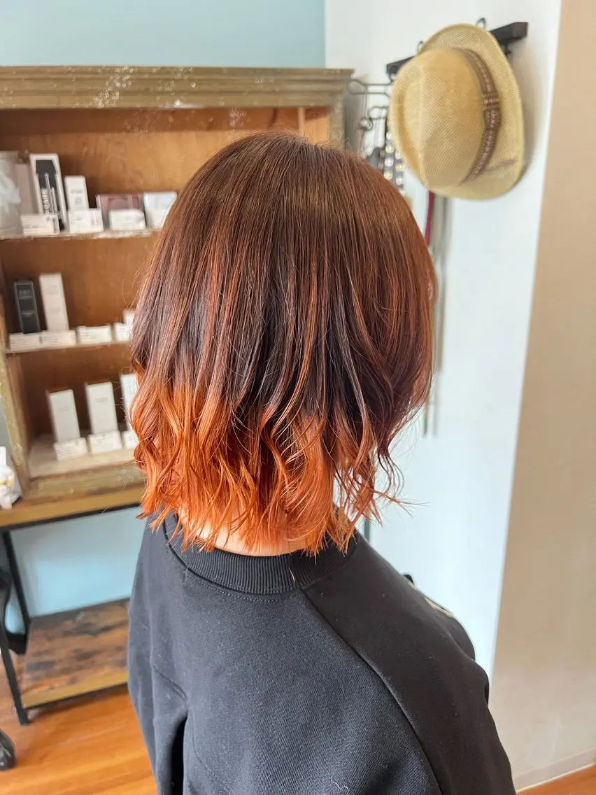 カラー ブラウンカラー オレンジ オレンジブラウン 水田 芹七のヘアスタイル