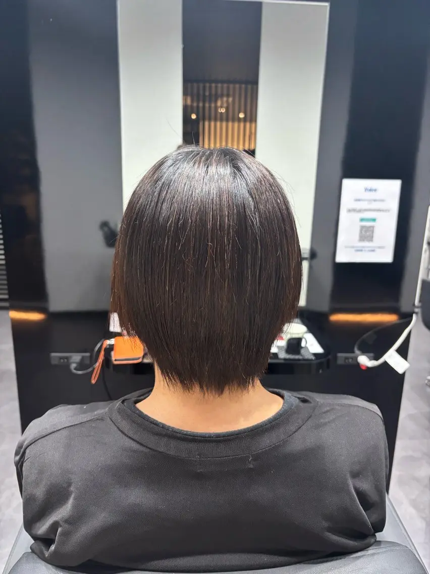 ショート 縮毛矯正 福島 菜摘のヘアスタイル