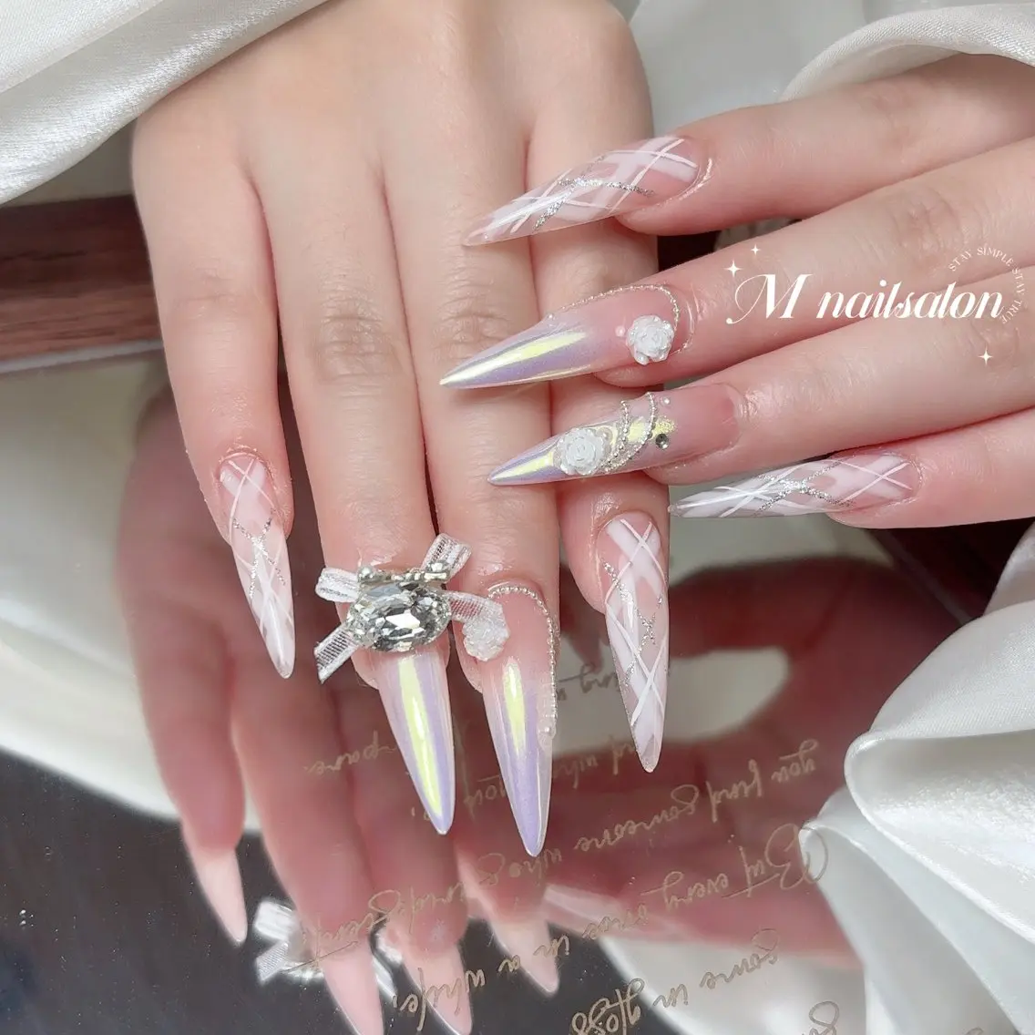ネイル ハンドネイル M🌷nail 長さだし専門店のネイルデザイン