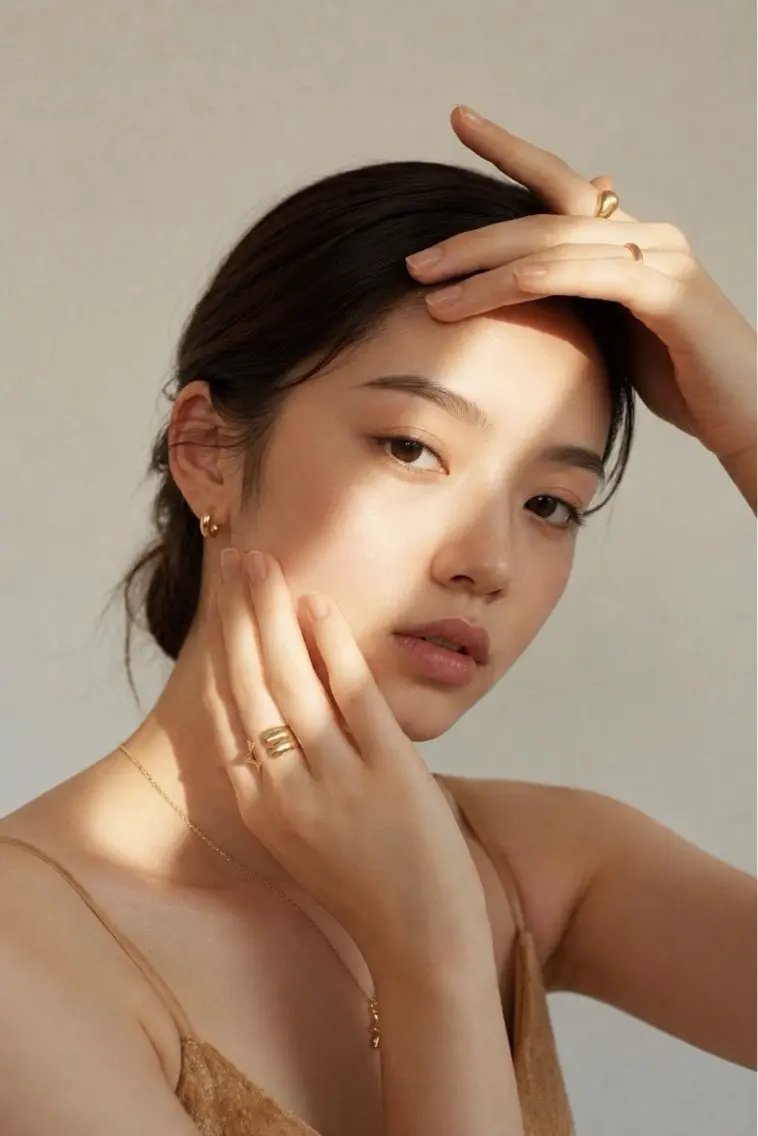 平日限定　顔脱毛撮影モデルの写真