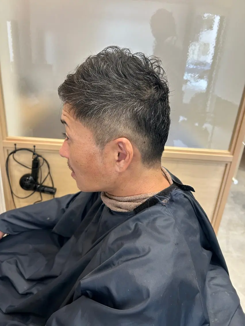 ショート メンズ メンズパーマ 髪質改善 ショートヘア カット ヘッドスパ 久木原 ゆりのヘアスタイル