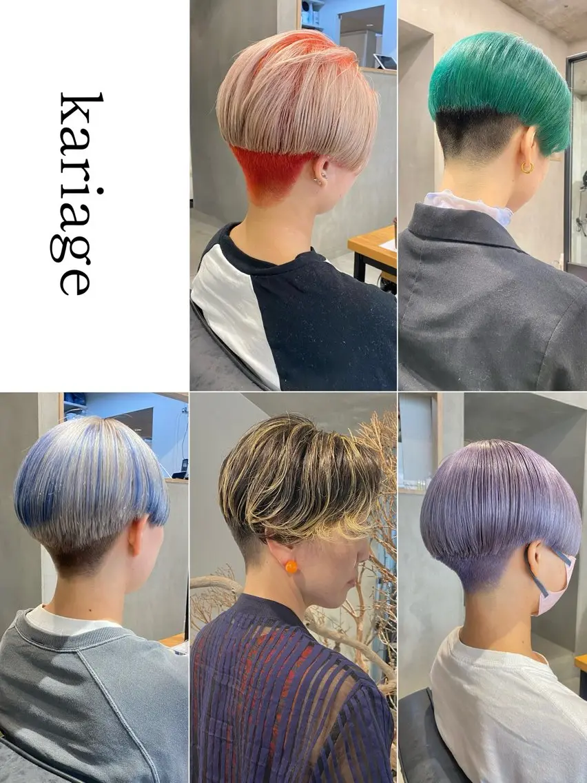 ショート カラー デザインカラー ショートヘア カット ヘアカラー 井上 唯のヘアスタイル
