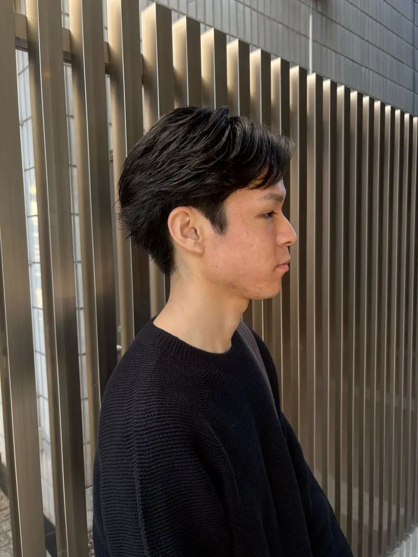 カット+フェザーパーマの写真