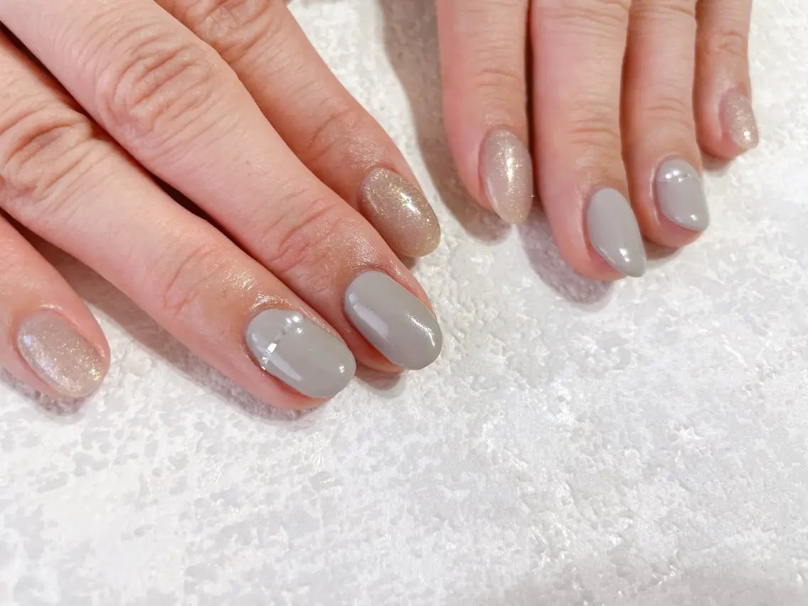 ネイル ジェルネイル メンズネイル パラジェル シンプルネイル 春ネイル kikinail 溝の口のネイルデザイン