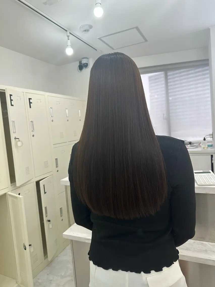 ロング カラー カット ヘアカラー トリートメント 才木 美乃のヘアスタイル