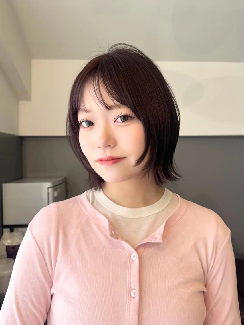 ショート 🧡ボブ/うる艶カラ ー🩵　さくら🌸のヘアスタイル