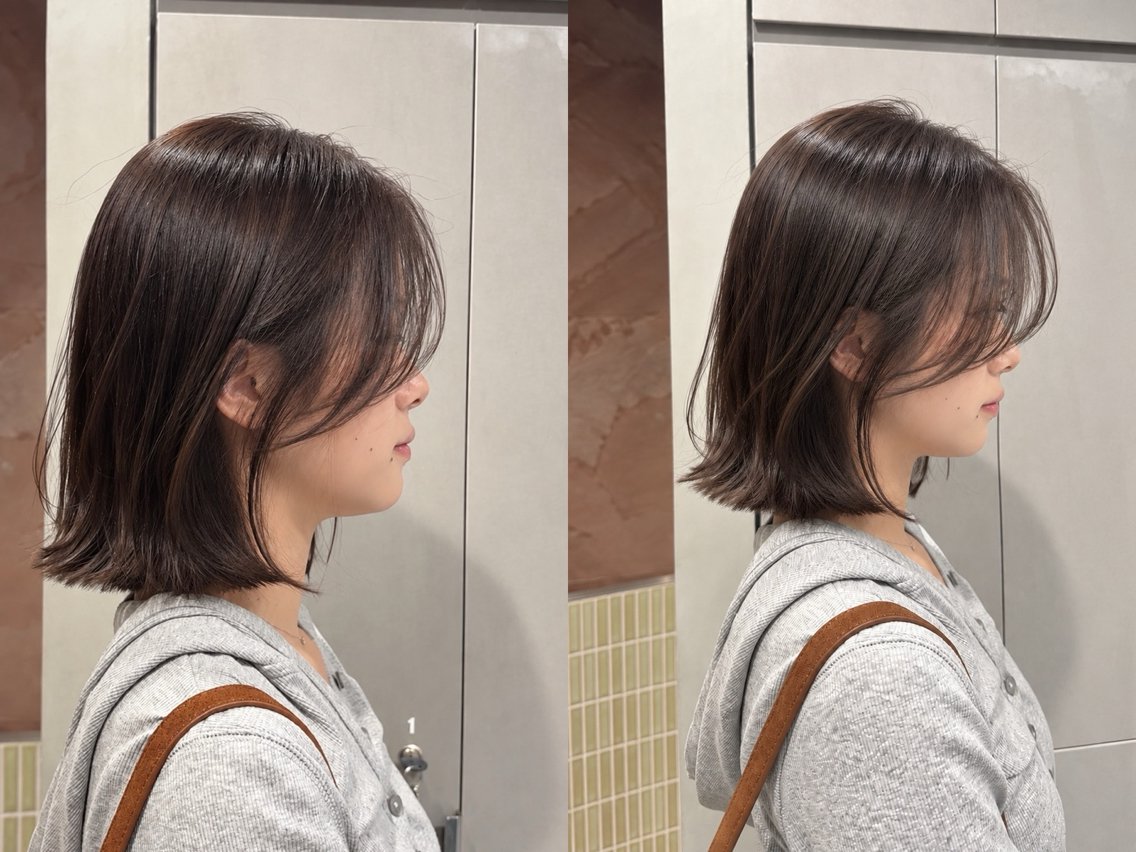 ミディアム ヘアカラー トリートメント 💖ボブ/縮毛矯正/ 艶髪/みそら💖のヘアスタイル