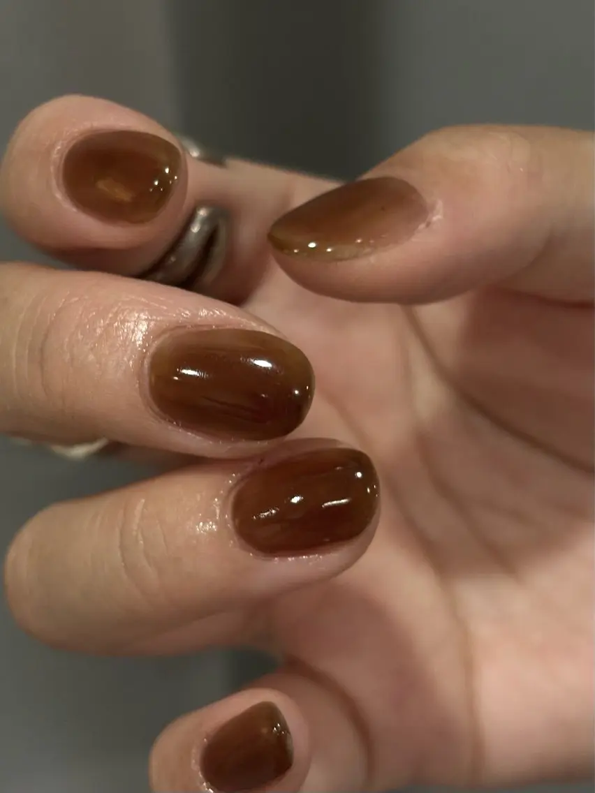 ネイル ブラウン ハンドネイル 🪻hina🪻 filonnailのネイルデザイン