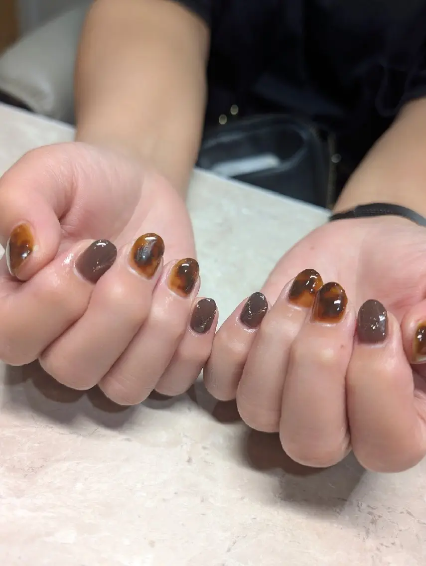 ネイル べっ甲ネイル 8andyu nail♡のネイルデザイン