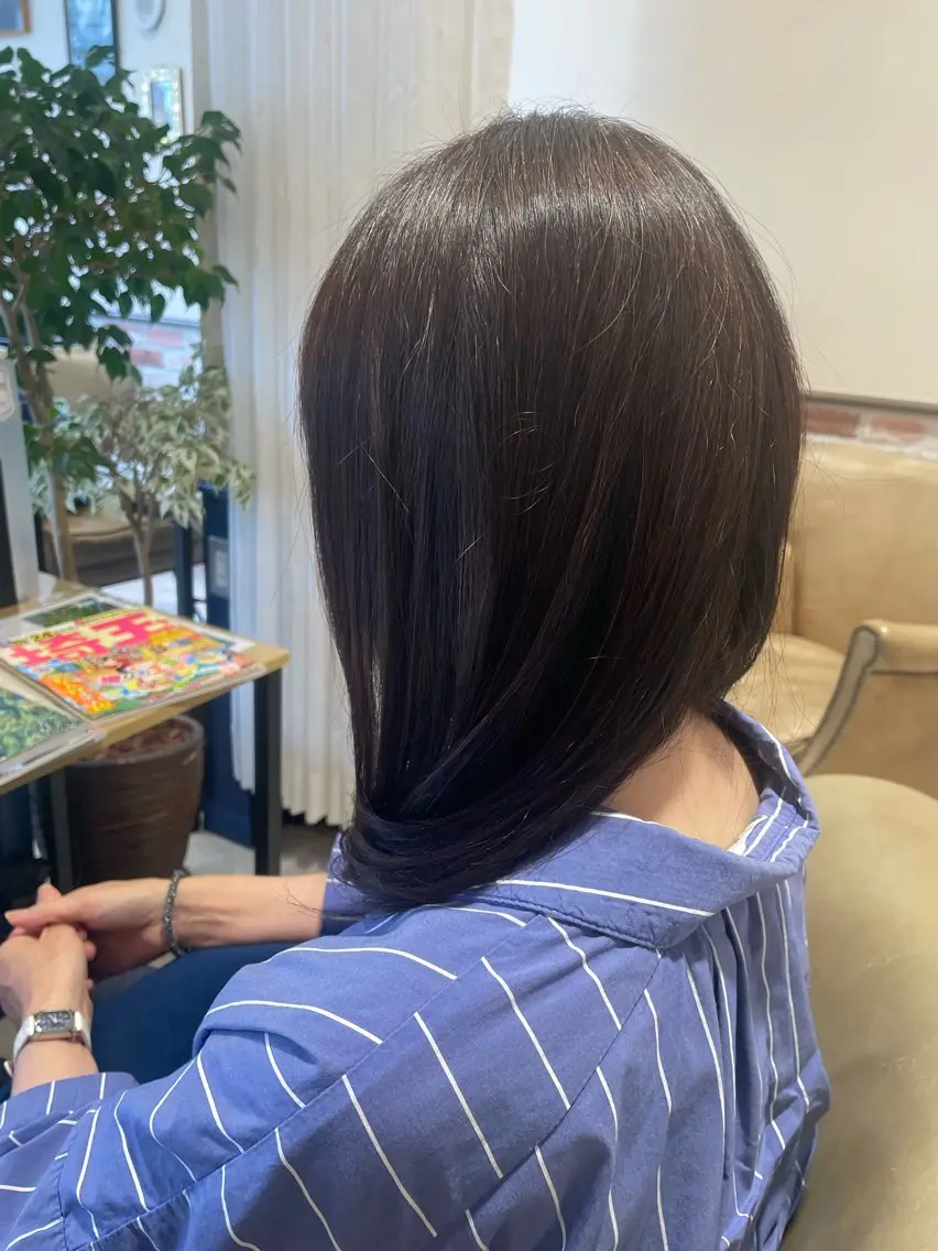 ミディアム ミディアムパーマ 縮毛矯正 YUSICA  所沢 イマムラ✳︎✴︎のヘアスタイル