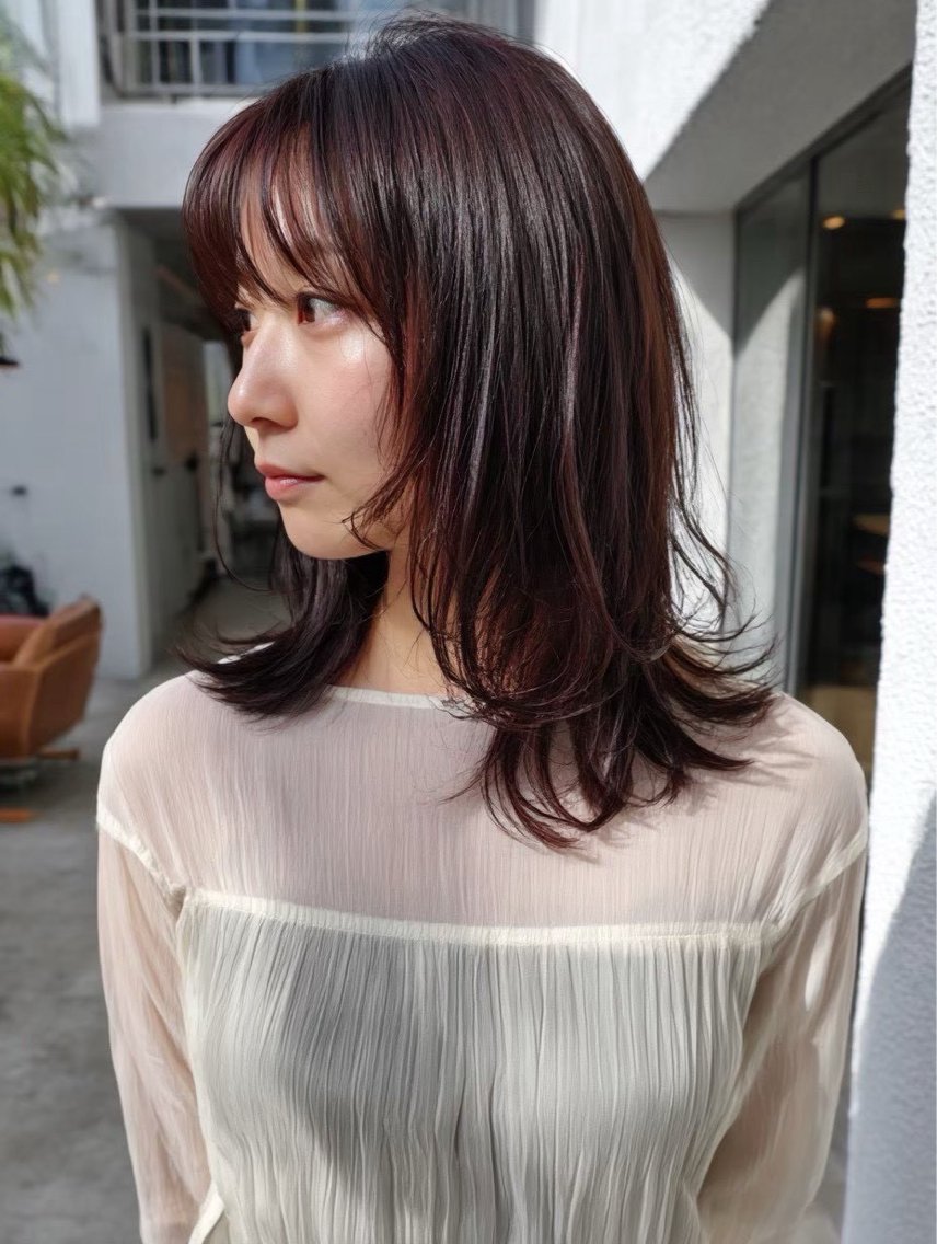 ミディアム ヘアカラー 森尾 鷹矢のヘアスタイル