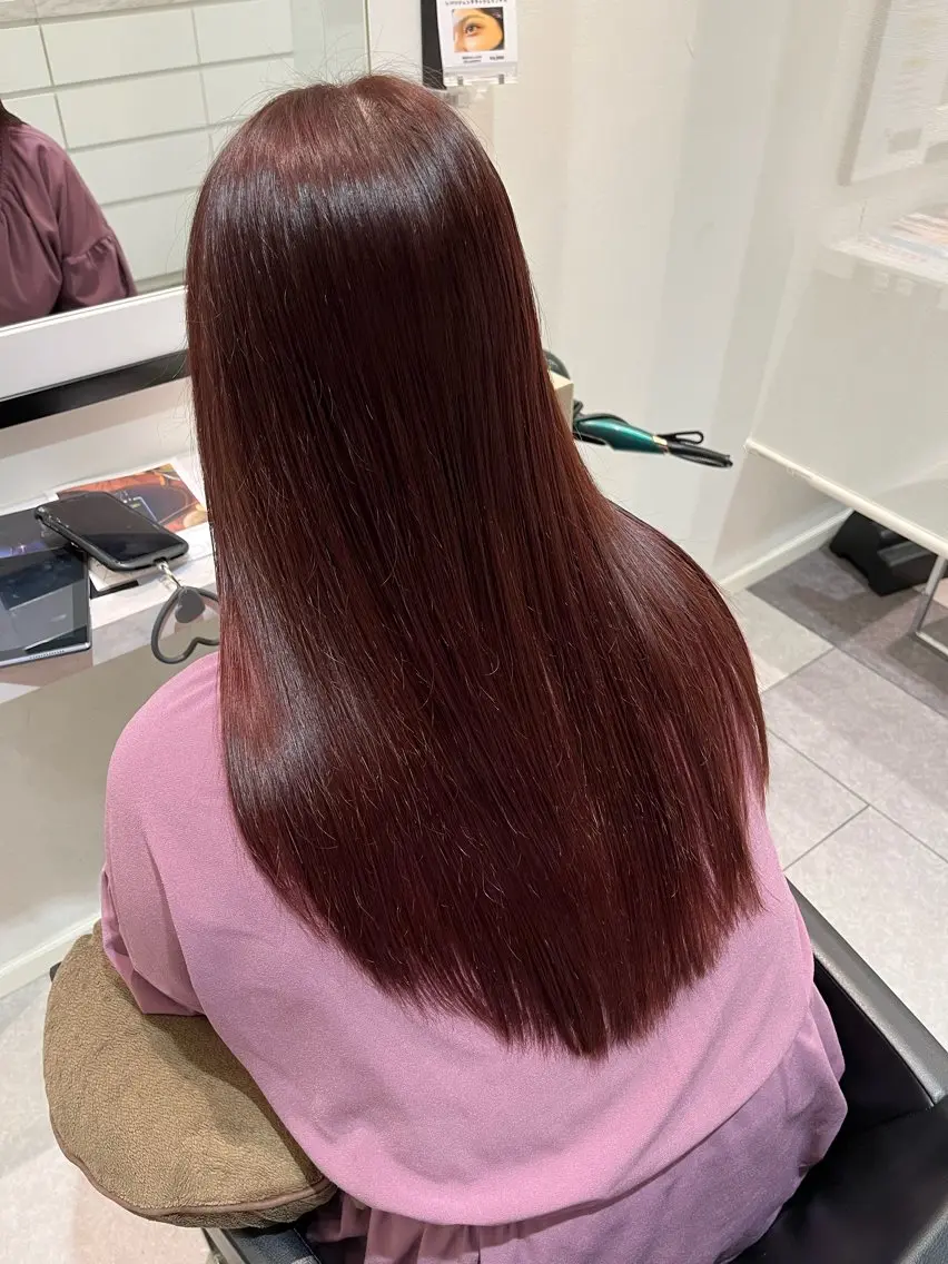 ロング カラー 中原 優美のヘアスタイル