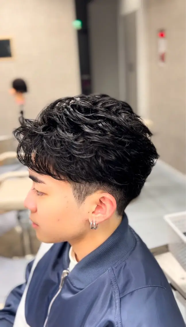 ショート パーマ メンズ センターパート フェザーパーマ カルマパーマ メンズ韓国風 マッシュ カット パーマ トリートメント 🔮メンズ縮毛矯正 メンズパーマ💎竹永のヘアスタイル