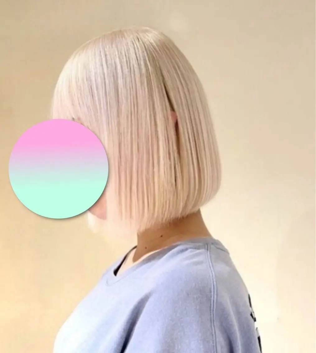 カラー ブリーチ 透明感カラー ハイトーンカラー 田中 さとしのヘアスタイル