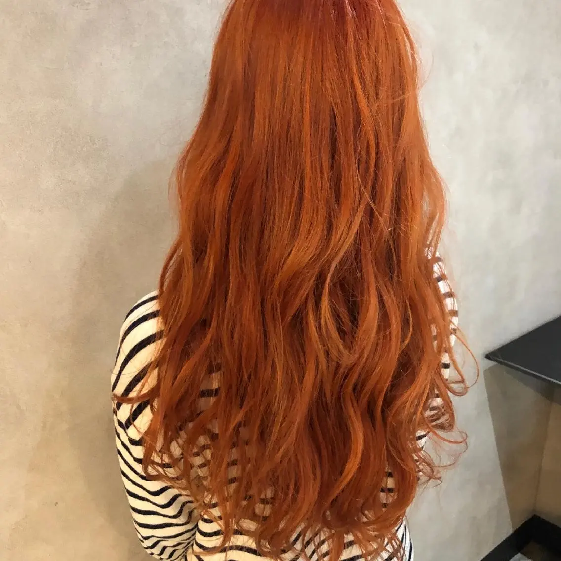 ロング カラー オレンジ looker ルーカーのヘアスタイル