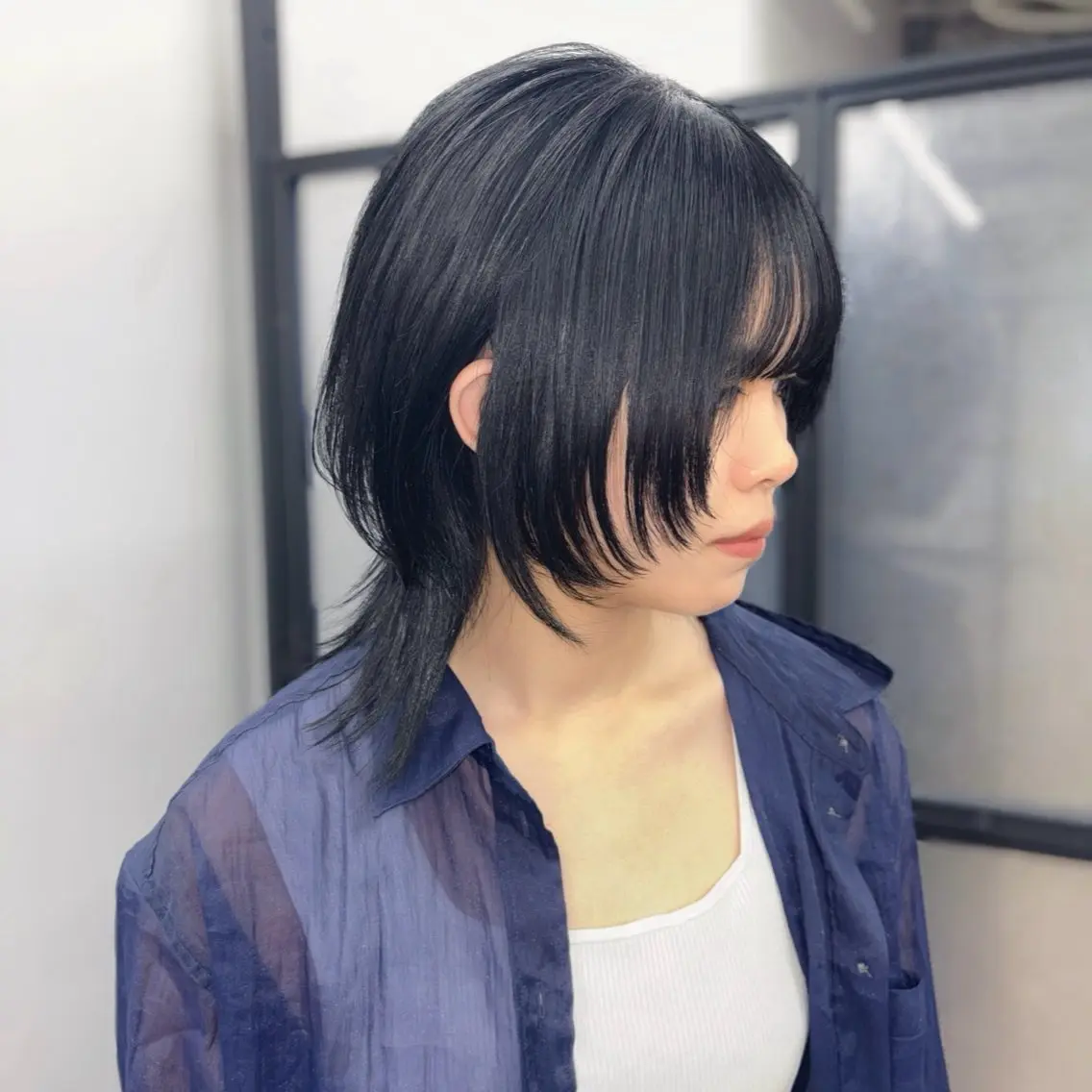 ミディアム カット Ren. 🦋デザインカラーのヘアスタイル
