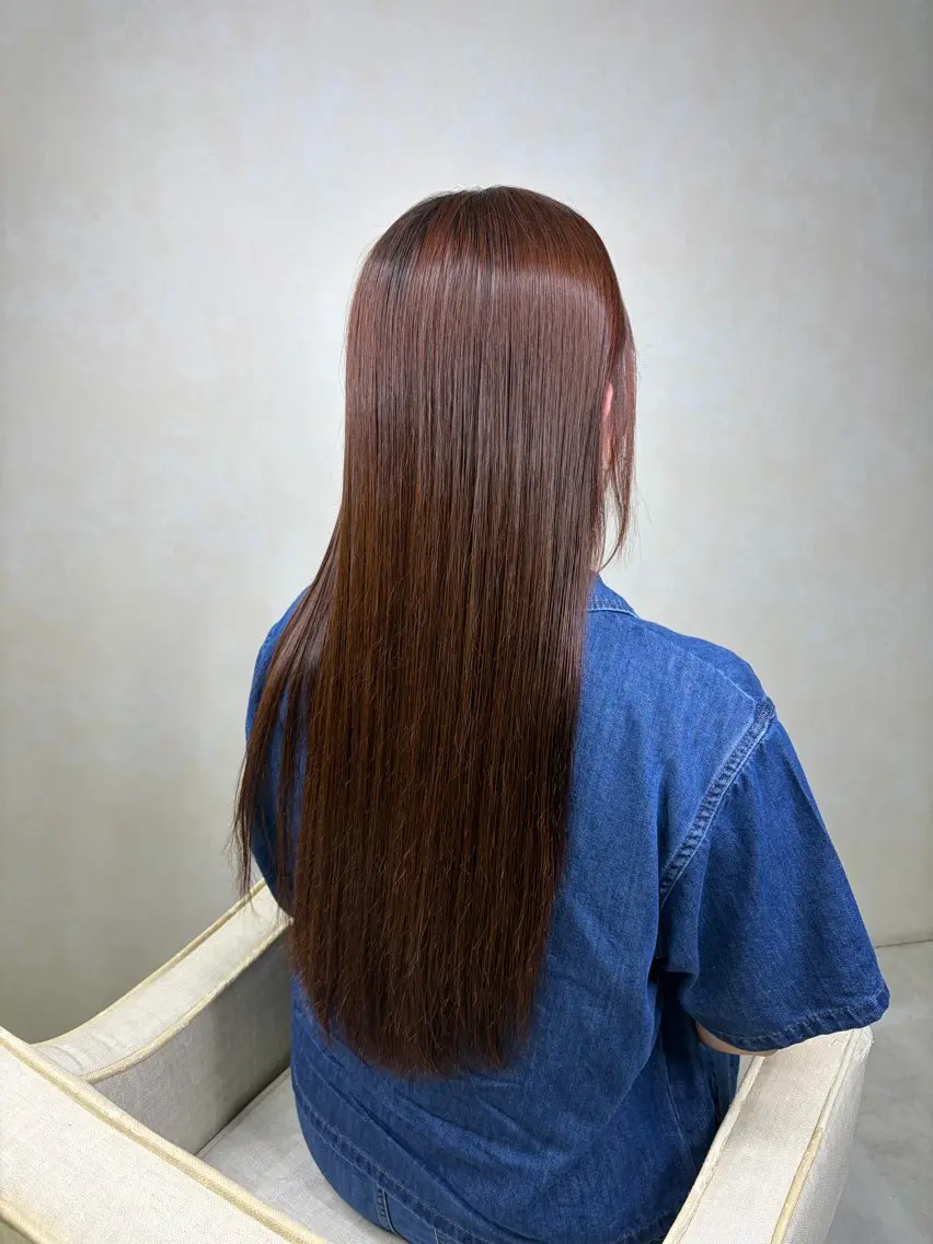 ロング 縮毛矯正 中谷 流輝のヘアスタイル