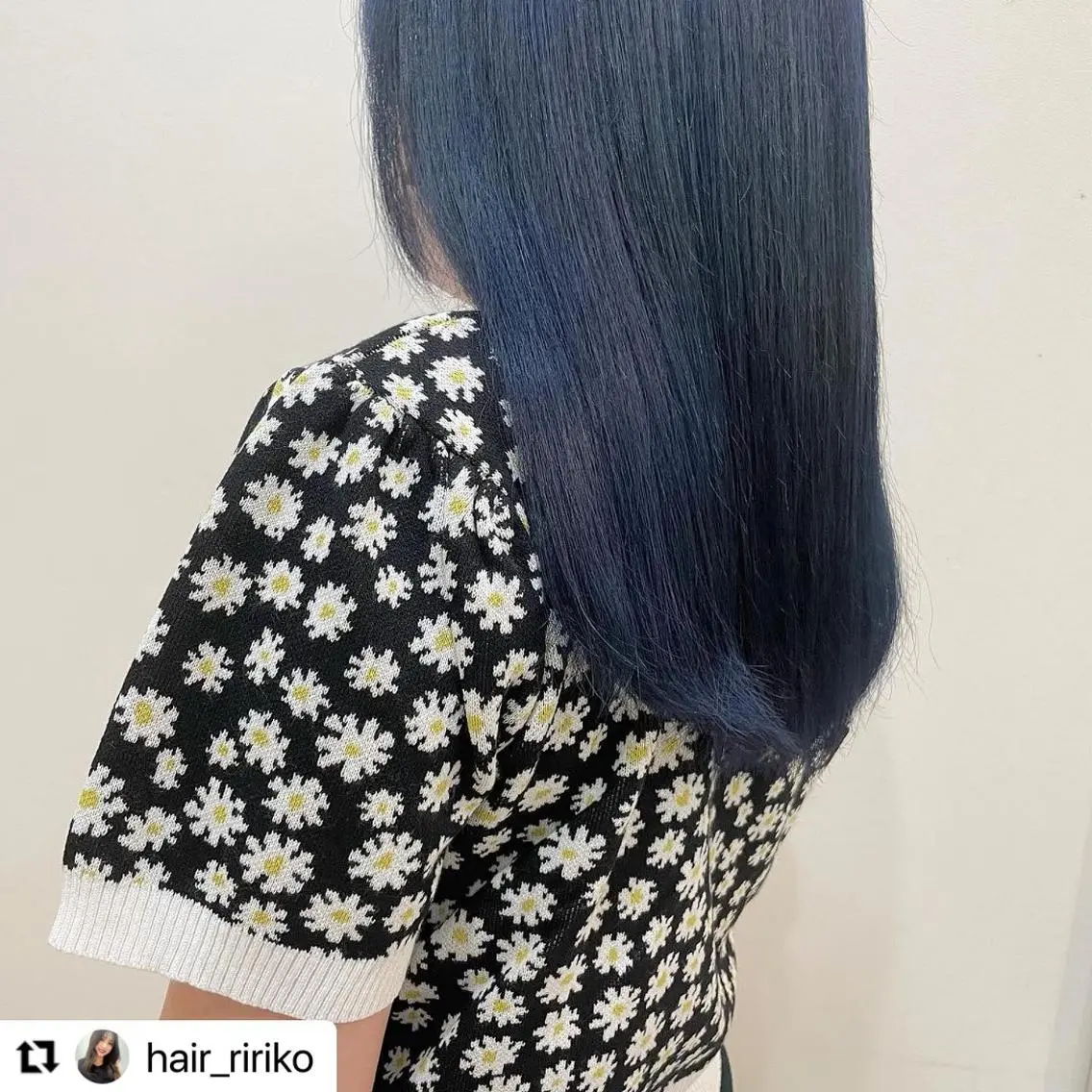 ミディアム カラー メンズ 黒髪 ブルーカラー ブルーブラック ネイビーカラー オルチャンヘア 🩷Eny terrace🩷のヘアスタイル