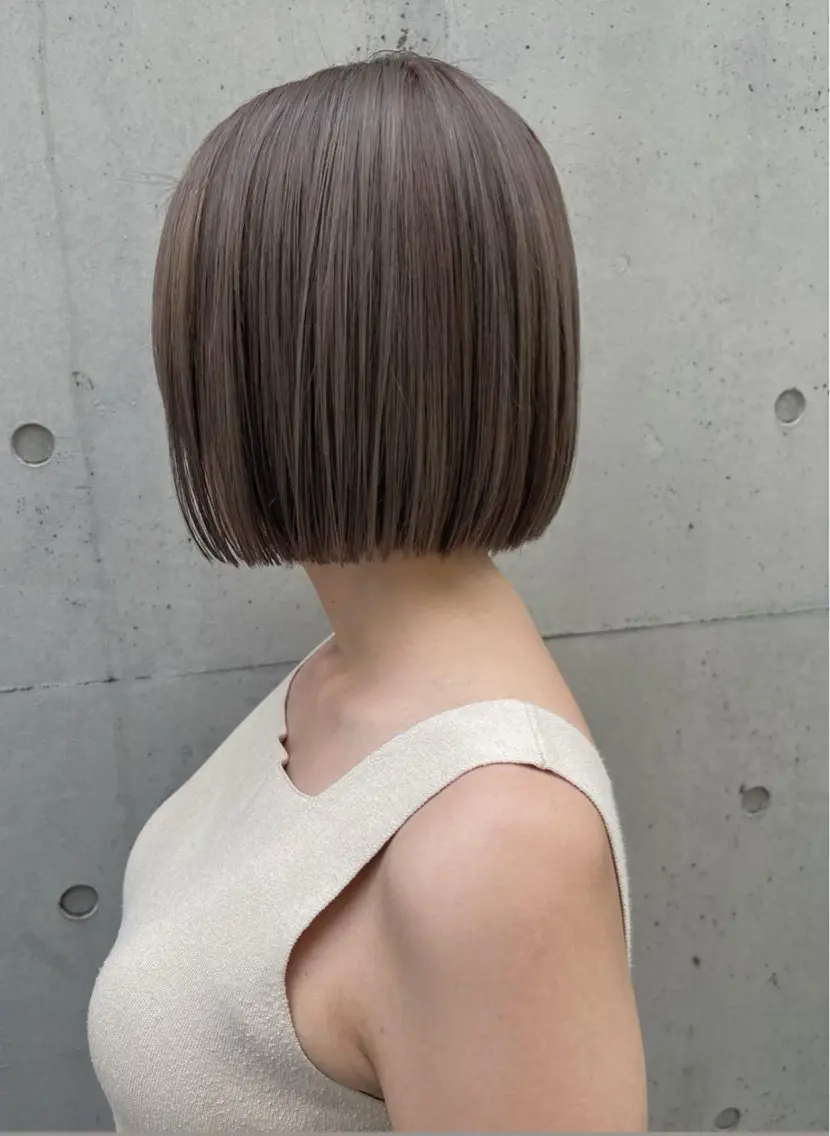 ショート カット センターパート 韓国ヘア・綾也のヘアスタイル
