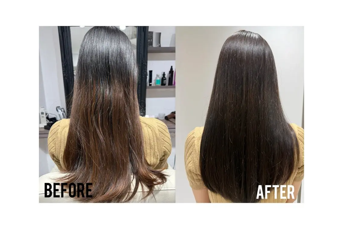 ロング カラー アッシュ 透明感カラー ヘアカラー トリートメント ヘアセット 七澤 那月のヘアスタイル