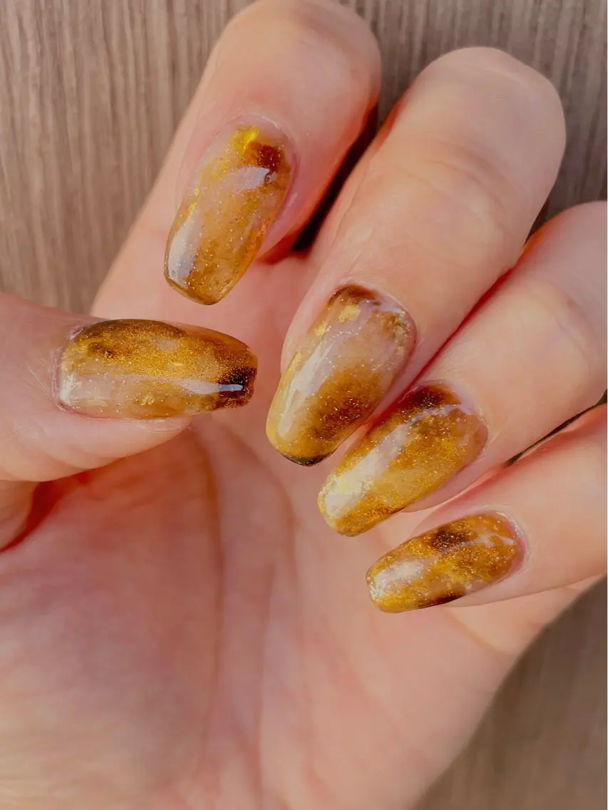 ネイル べっ甲ネイル はなねいる Hananailのネイルデザイン