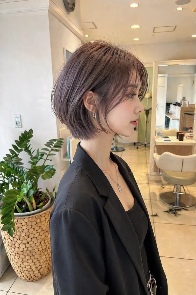 ショート カラー ボブレイヤー ボブ レイヤーカット カット ヘアカラー トリートメント 金子 直樹のヘアスタイル