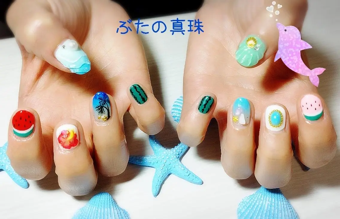 ネイル ハンドネイル 林 珠里のネイルデザイン