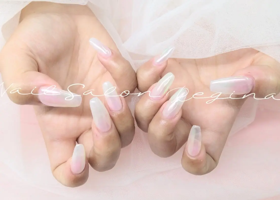 ネイル アートネイル べっ甲ネイル チークネイル クリアネイル 長さ出し ハンドネイル ハンドケア N.S.R 上野御徒町のネイルデザイン