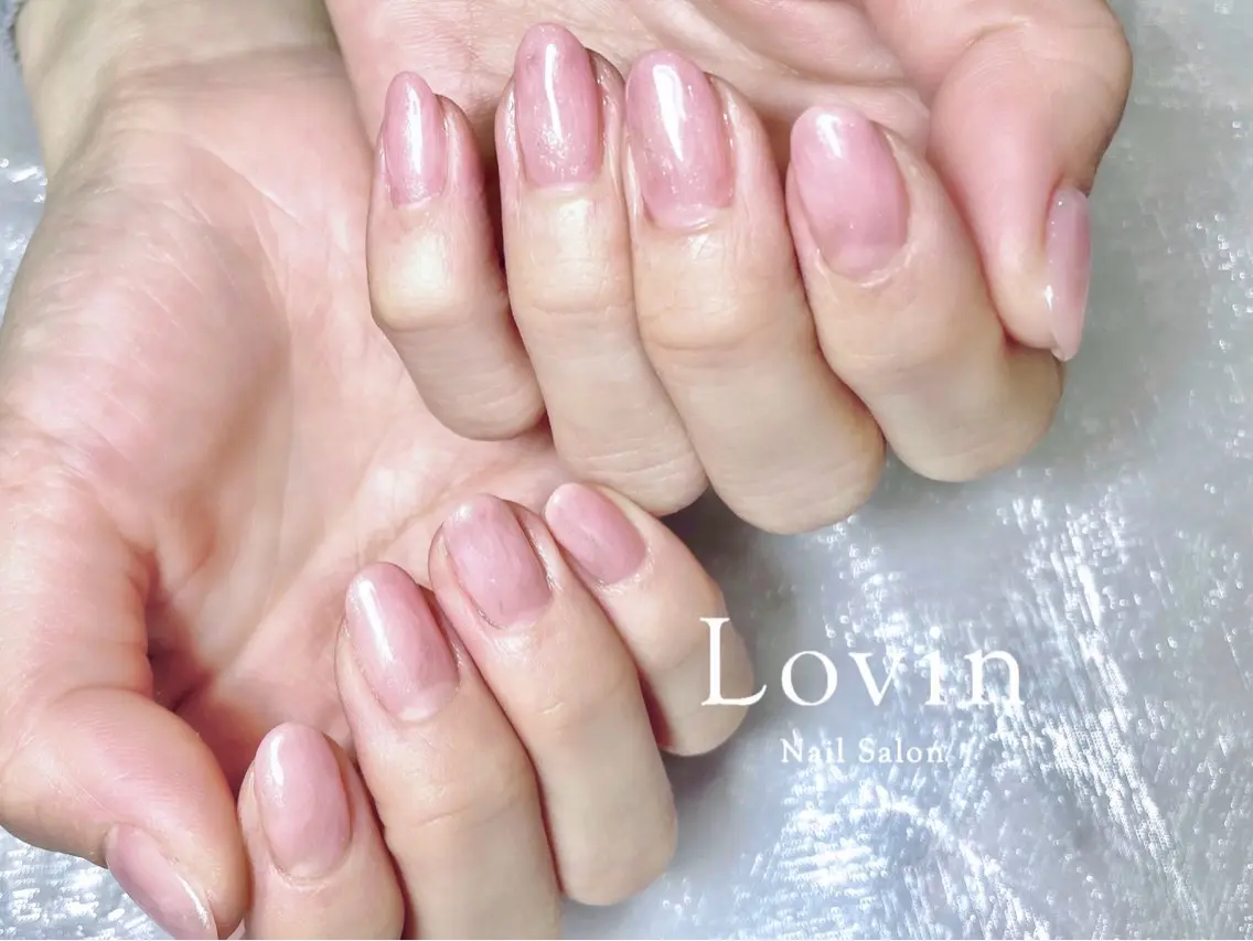 ネイル ジェルネイル ラメ(グリッター) 大理石ネイル(マーブル) オフィスネイル ワンカラーネイル k-two nailのネイルデザイン