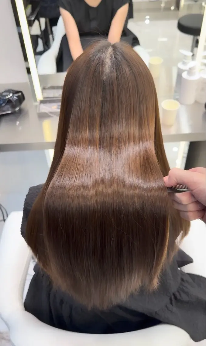 ロング カット 縮毛矯正 トリートメント MAKOTO／縮毛 矯正／梅田／茶屋町のヘアスタイル