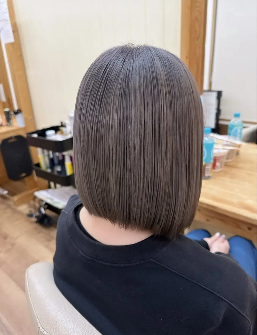ミディアム カット 艶髪カラー/髪質改善 細貝 舞利のヘアスタイル