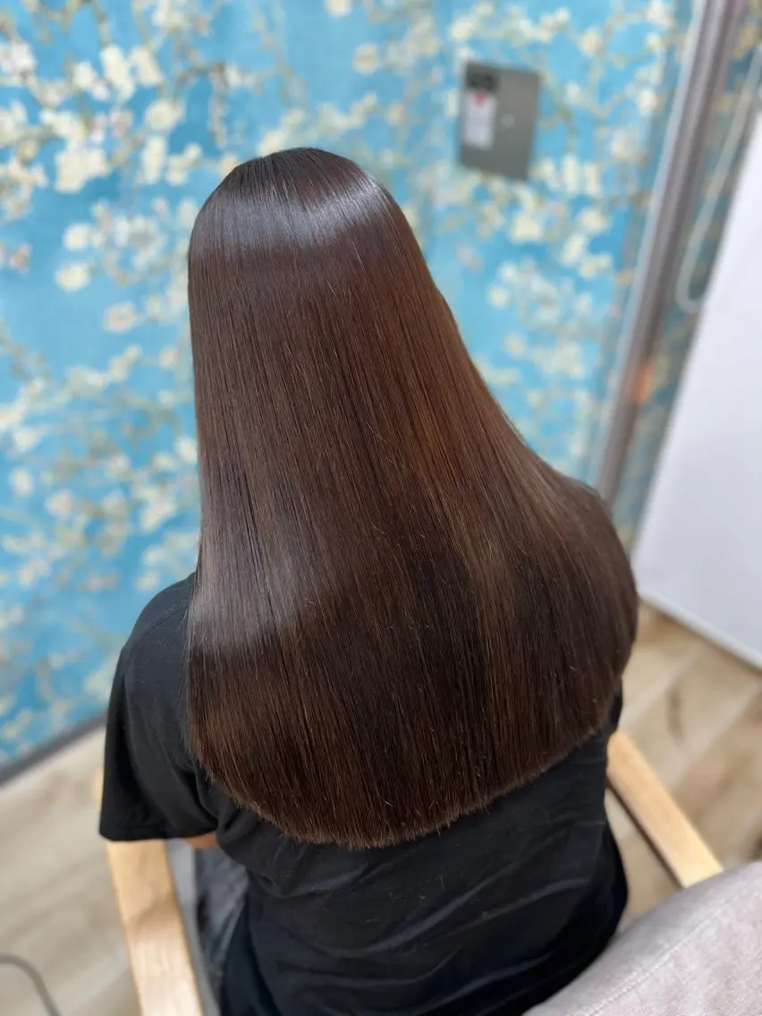 ロング カラー ブリーチ カット ヘアカラー 縮毛矯正 トリートメント ECLART 町田 井口聖也のヘアスタイル