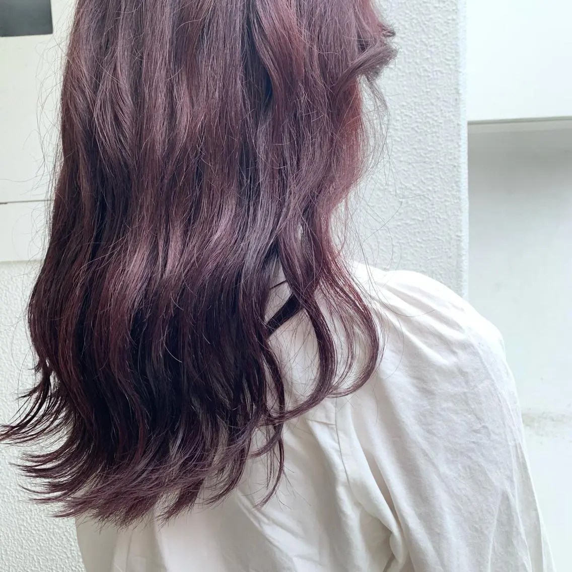 ロング カラー ラベンダーカラー ラベンダーピンク ピンクカラー ｶﾉ /暖色カラー/ バタフライレイヤーのヘアスタイル